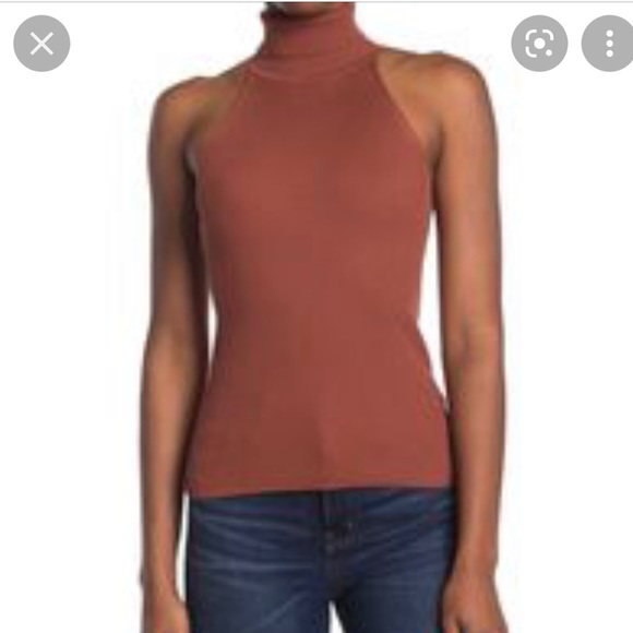 Joe’s Jeans Mock Neck Sleeveless Ribbed Tank - Picture 3 of 9
